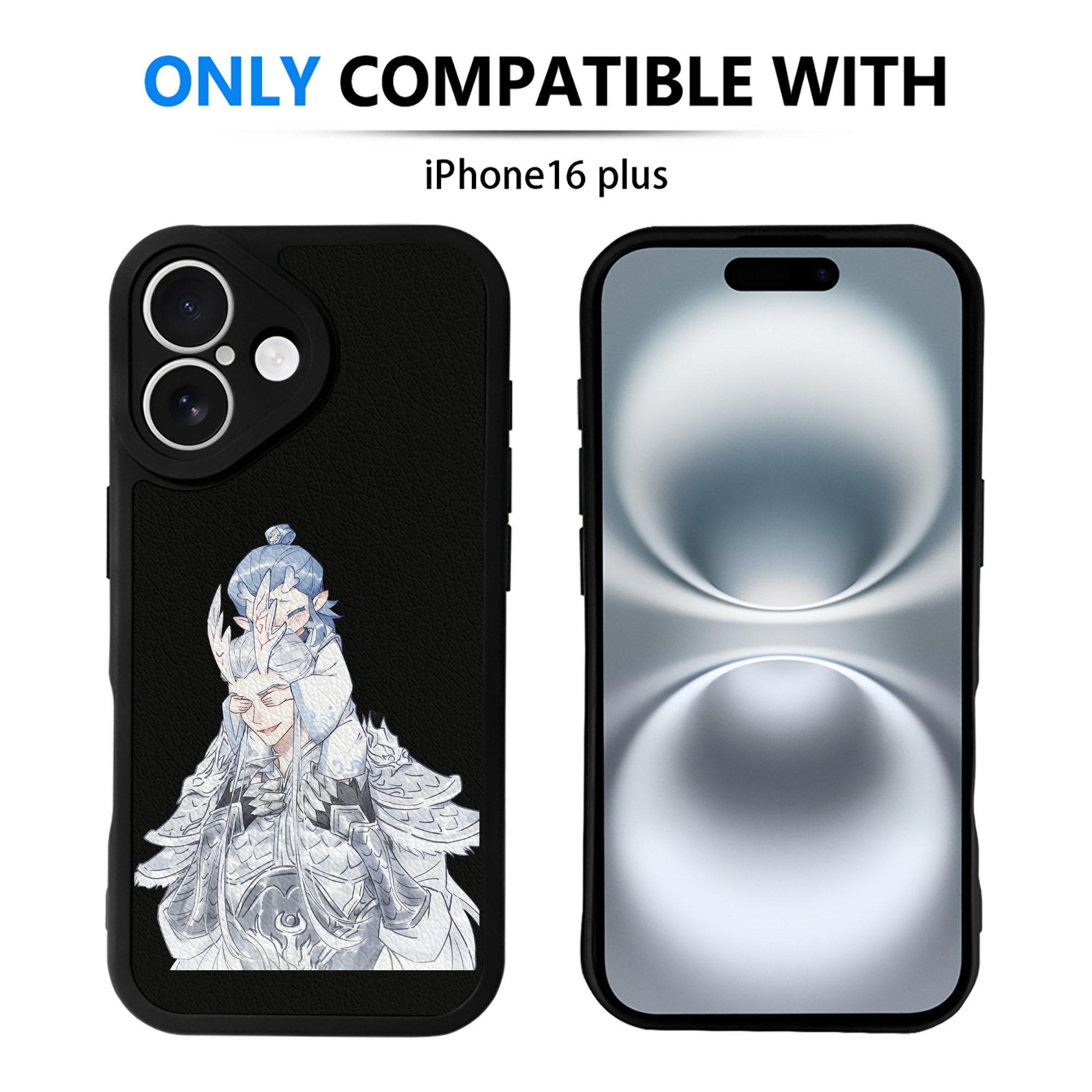 （画像用） Ne Zha 2 ナタ 魔童の大暴れ 【iPhone 16シリーズ対応】シリコンスマホケース（レザー調） 材質：シリコン